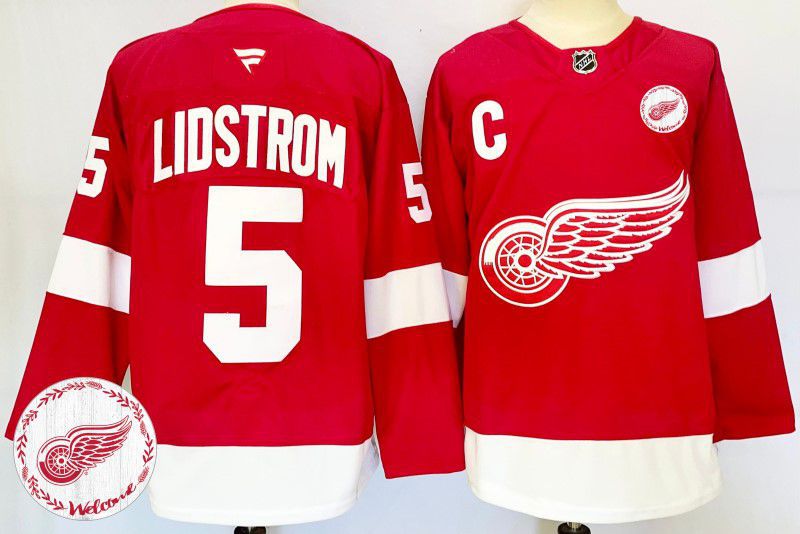 Men Detroit Red Wings #5 Lidstrom Red Fanatics 2025 NHL Jersey style 2->detroit red wings->NHL Jersey